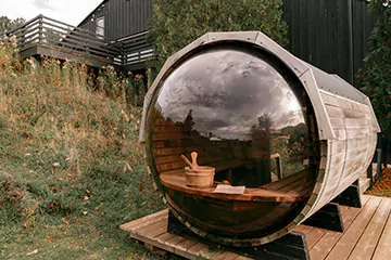 panoramic view sauna in Port Carling, ON