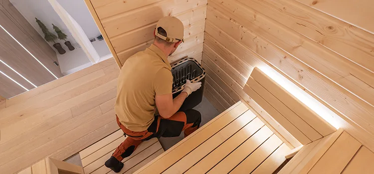 Finnish Sauna Ceiling Installation in Port Carling, Ontario