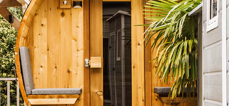 Wood-fired Outdoor Residential Sauna Installation in Port Carling, Ontario